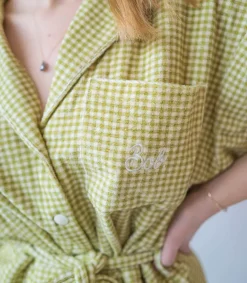 Discount Combishort Ibiza Vichy Vert Femme Combinaisons