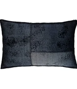 Online Coussin Cachemire Et Laine 60 X 35 Cm Bleu Coussins
