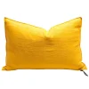 Clearance Coussin Lin Lave Froisse 60 X 90 Cm Tournesol Coussins