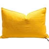 Coussin Lin Lave Froisse 30 X 50 Cm Tournesol Coussins