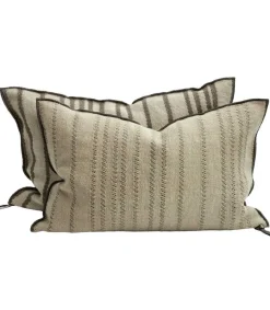 New Coussin Vice Versa Toile De Myre Brodee 40 X 60 Cm Coussins