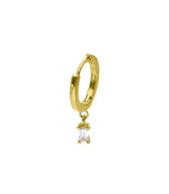 Sale Creole Or Jaune Diamant Baguette Femme Boucles D'Oreilles