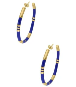 Hot Creoles Positano A Rayures Lapis Femme Boucles D'Oreilles