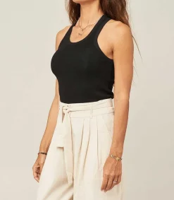 Debardeur Cotele Kingston Noir Femme Hauts