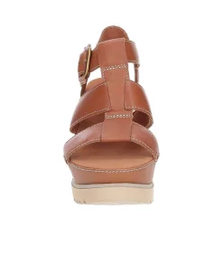 Best Espadrilles Compensees Abbot Strap Cognac Femme Sandales & Tongs