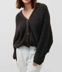 Gilet Zolly Anthracite Chine Femme Mailles & Sweats