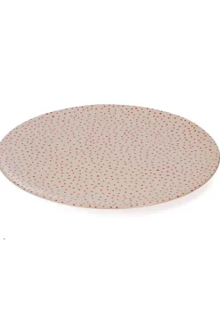 New Grande Assiette En Ceramique "Pois Rouges" Assiettes & Plats