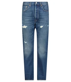 Discount Jean 501® Original Destructed Dark Indigo Femme Bas