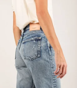 Hot Jean Ashleys Wide Straight Femme Bas