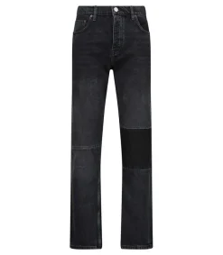 New Jean Droit Homme A Patch Modern Blocking Homme Jeans