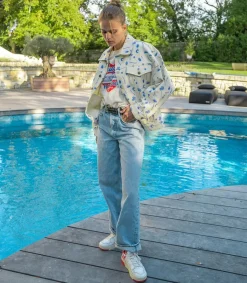 New Jean Droit 90S Low Slung Femme Bas