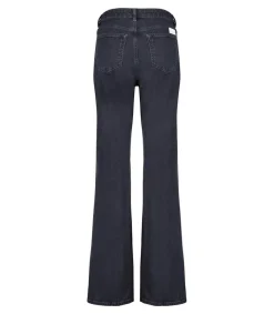 Outlet Jean Emily High Flared Noir Delave Femme Bas