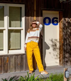 Outlet Jean Jaune Décontracte Femme Bas