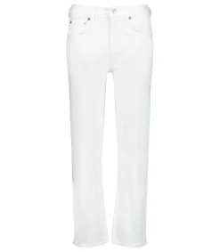 Jean Kye Mid Rise Straight Crop Stretch Femme Bas