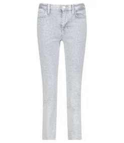 New Jean Le High Straight Rayures Femme Bas