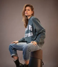 Outlet Jean Mckellar Wide Straight Selvedge Blue Femme Bas