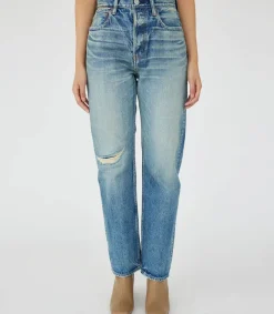 Outlet Jean Mckellar Wide Straight Selvedge Blue Femme Bas