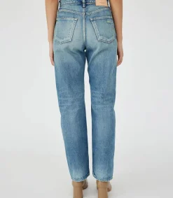 Outlet Jean Mckellar Wide Straight Selvedge Blue Femme Bas