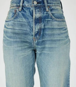Outlet Jean Mckellar Wide Straight Selvedge Blue Femme Bas
