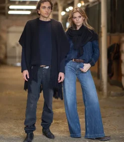 Jean Nadia Palazzo Bleu Delave Femme Bas