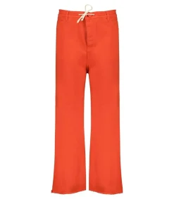 Outlet Jean Oversize Rouge Coquelicot Femme Bas