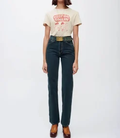 Best Jean 90S High Rise Loose Evergreen Dipped Femme Bas