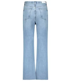 Hot Jean 70S Ultra High Rise Wide Leg Denim Clair Femme Bas