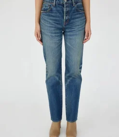 Best Jean Walnut Straight Dark Blue Femme Bas