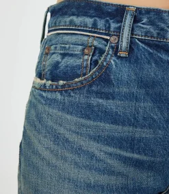 Best Jean Walnut Straight Dark Blue Femme Bas