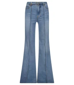 Discount Jean Wide Leg Bleu Poseidon Femme Bas