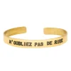 Hot Jonc En Laiton Grave N'Oubliez Pas De Rire Femme Bracelets