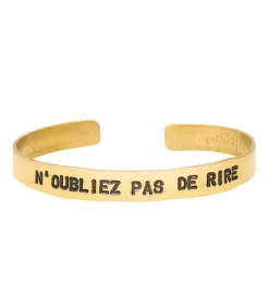Hot Jonc En Laiton Grave N'Oubliez Pas De Rire Femme Bracelets