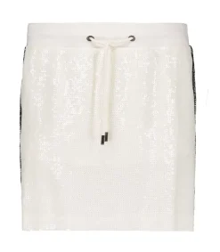 Clearance Jupe A Sequins Blancs Femme Bas