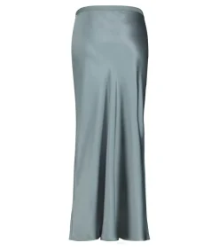 Sale Jupe Longue Bar En Soie Dark Sage Femme Bas