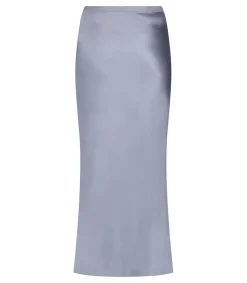 Outlet Jupe Longue Bar En Soie Gris Femme Bas