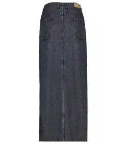 Outlet Jupe Longue En Denim Goya Carbone Wash Femme Bas