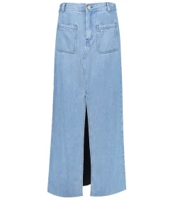 Clearance Jupe Longue En Denim Goya Ozone Wash Femme Bas