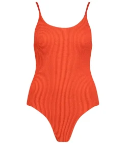Online Maillot De Bain Une Piece Kim Mandarine Smoke Femme Maillots De Bain