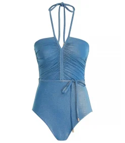 Outlet Maillot De Bain Une Piece Raie Lurex Ruched Femme Maillots De Bain