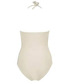 Outlet Maillot De Bain Une Piece Shellbeach White Weavy Femme Maillots De Bain