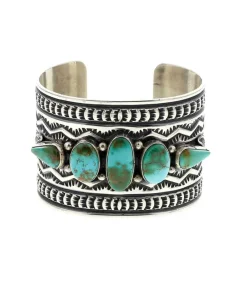 Online Manchette Gravee 5 Turquoises Femme Manchettes