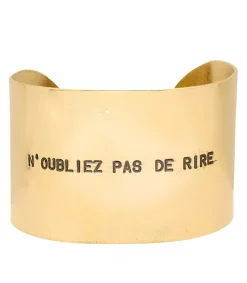Outlet Manchette Gravee N'Oubliez Pas De Rire Femme Manchettes