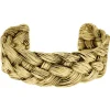Hot Manchette Tressee Doree Femme Manchettes