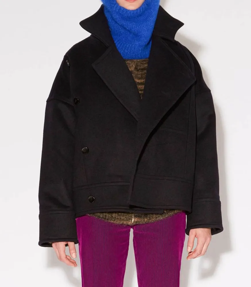 Best Manteau Luxe Craig Noir Femme Manteaux & Vestes