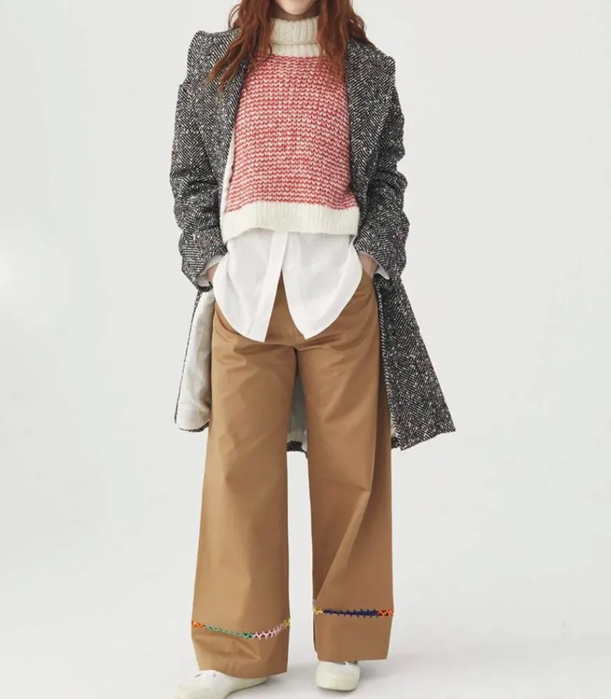 Clearance Manteau Milou Bretagne Chevron Black Femme Manteaux & Vestes