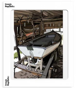 Best Mariscal "Barque Chien" 10.5 X 15 Cm Cartes Postales