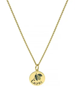 Medaille Capri Sur Lien Et Chaine Femme Colliers