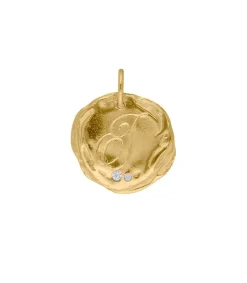 Hot Medaille Initiale N°4 Or Femme Pendentifs