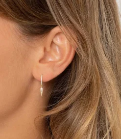 Mini Creole Fleurs Du Mal Or Jaune Femme Boucles D'Oreilles