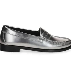 Best Mocassins Weejun Penny Loafer Argent Femme Mocassins